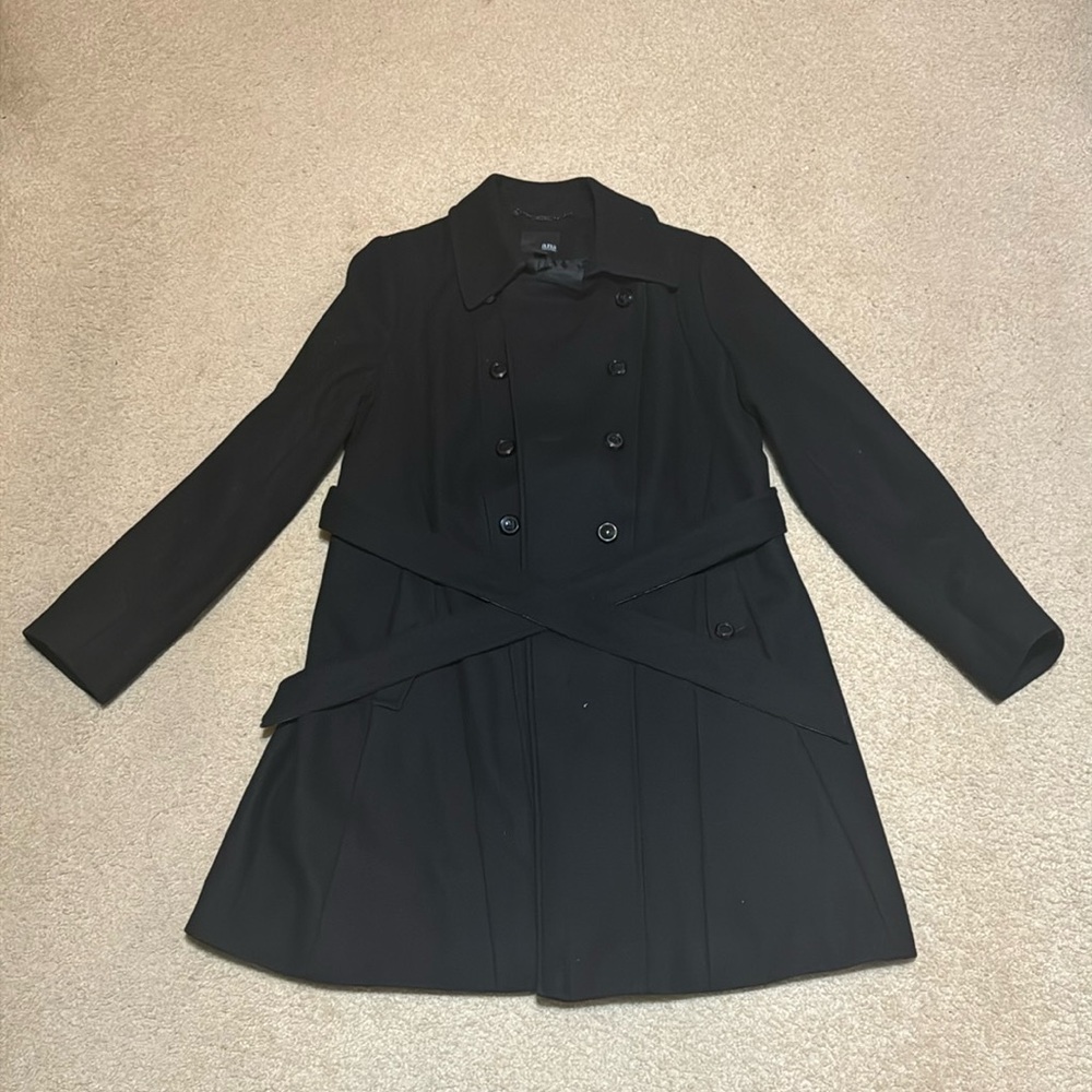 a.n.a. double-breasted long coat